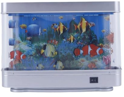 Gramigg Virtuelles Baby Aquarium Nachtlicht LED Dekoration Cartoon Lampe Mit Beweglichen Fischen Realistische Nacht