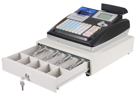 Gdetnysty 48-Keys Electronic Cash Register POS System English Black White