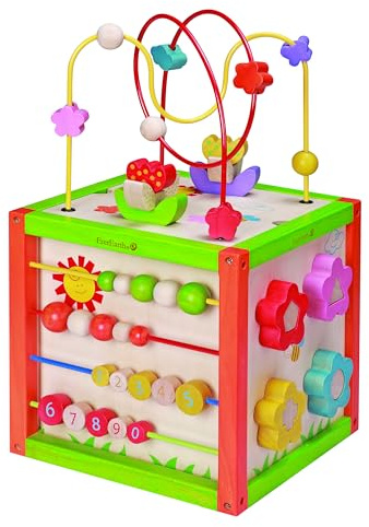 EverEarth - Kleines Frühstück, Holz Toaster für Kinder ab 2 Jahren, Küchenzubehör für Kinder, Spielzeug Toaster, Kaufladen Zubehör aus Holz, Spielzeugküchen Zubehör (EE33756)