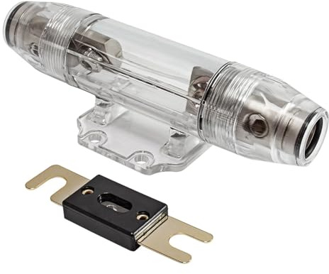 tomzz Audio 5800-032 ANL Sicherungshalter Satin Nickel für Kabel bis 50qmm mit 60A ANL Sicherung