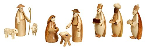 Rudolphs Schatzkiste Miniaturfiguren Krippenfiguren Natur Höhe 5,5cm NEU Weihnachten Christi Geburt Holz Seiffen Erzgebirge Holzdekoration Holzkunst Dekoration Figuren
