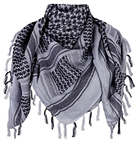 Shemagh Palästinenser Tuch 100% Baumwolle Militär Tactical Desert Schal Arabischer Wüsten Schals Unisex Halstuch Kopftuch Herrn und Damen MEHRWEG