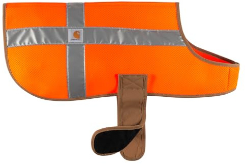 Carhartt Mesh Safety Dog Vest, Hi-Visibility Lightweight Dog Vest, Hunter Orange, Medium