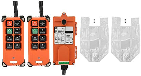 Telecomando di sollevamento, 220 V 380 V 110 V 12 V 24 V Sollevatore con telecomando per gru Controllo sollevamento 1 Trasmettitore + 1 Ricevitore