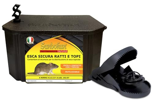 Combo Scatola Contenitore HACCP con Chiavi e Trappola a Scatto per Topi - Soluzione Professionale per Roditori Sandokan