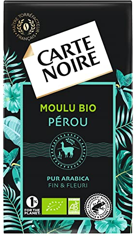 CARTE NOIRE - Sélection Pérou Café Bio Pur Arabica - Lot de 12 x 250 g - Fabriqué en France