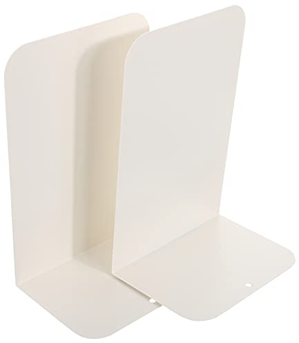 BESPORTBLE Buchstützen Metall Buchstopper Paar Beige Bücher Halter für Desktop Schreibtisch Bücherregal Zeitschriften Magazine Buch CD Ständer Büro Zuhause Schule Organizer