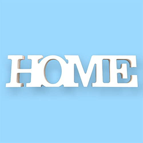 Home Schriftzug Deko Buchstaben Schrift Holz Alphabet Tischaufsteller M2 Weiß