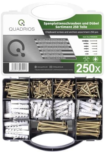 Quadrios 2109SA046 2109SA046 Spanplattenschrauben-Sortiment 250 St.