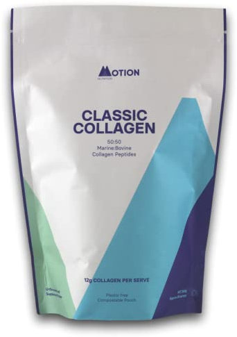 Motion Nutrition Collagen Powder (Unflavoured) - Complete Protein Source with Bovine and Marine Peptides Grass-Fed and Sustainably Sourced Ingredients
