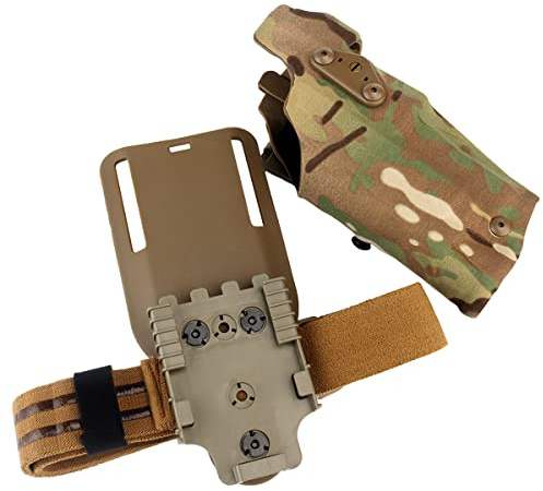 WLXW 6378RDS Fondina Duty per Glock 17/22 Surefire X300U con Sistema di Bloccaggio Automatico E Compatibilità con Mirino Red DOT - Mano Destra,CP