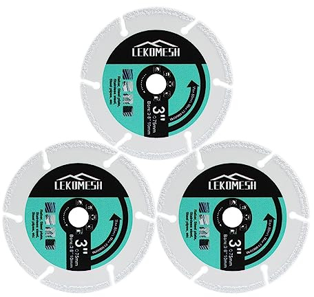 Disco Carburo Madera - 3pcs 75mm x 10mm Disco de Corte de Carburo de Tungsteno Hoja de Sierra Circular para Madera, Laminado, Placa de Yeso, Fibra de Vidrio, Plástico, Tubo de Goma,LEKOMESH