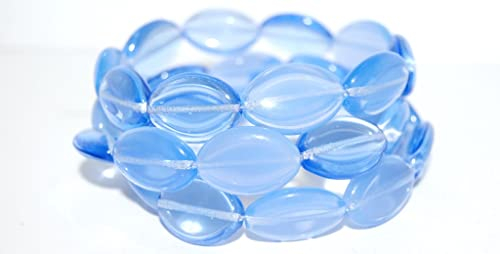 30 stk Ovale gepresste Glasperlen (31000 mix), Glas, Tschechische Republik, Größe 20 x 14 mm (0.79 x 0.55 in)
