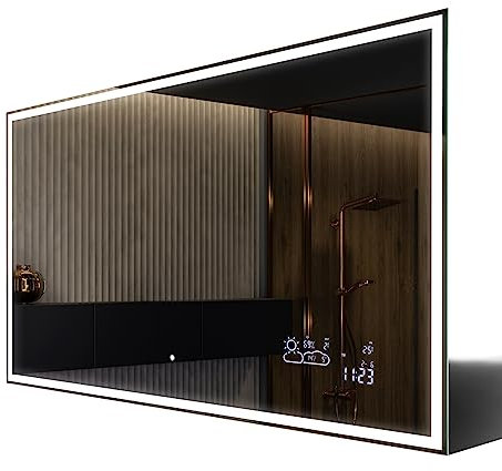 FORAM Badspiegel mit Beleuchtung - Led Spiegel Bad - 130x50 - Badezimmerspiegel Nach Maß - auf Individuelle Bestellung Gefertigt - Modernes Design - Ohne Rahmen