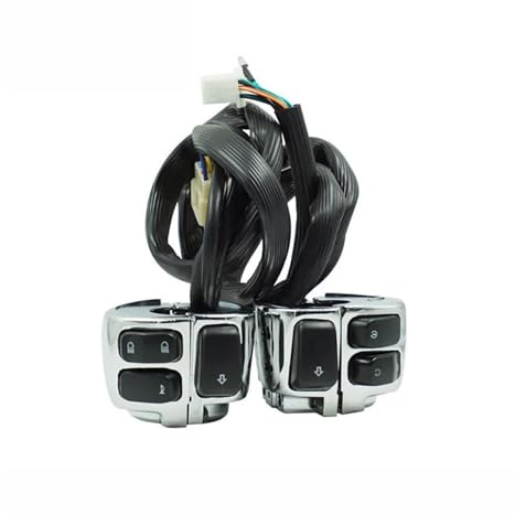 AZIKEN wasserdichte motorradschalter Lenker Für Harl&ey Davidson Sportster Dyna Softail Motorrad 25mm Lenker Control Schalter Kabelbaum Horn Blinker Licht Schalter