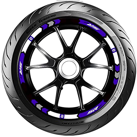YESKIT Modifizierte dekorative Aufkleber Motorrad-Radnaben-Aufkleber, Reflektierendes Felgenband, Streifenband, Zubehör Für Aprilia SRGT200 SGRT 200(Color:B)