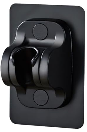 Support de pommeau de douche - Noir - Sans perçage - Support universel pour pommeau de douche - Angle réglable - Pour le mur de salle de bain