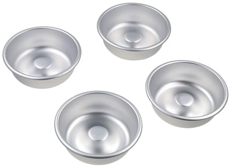 4Pcs Donut Pan, Aluminum Alloy Donut Mould Non Stick DIY Doughnut Cake Mould Bakeware for Baking Donut Doughnut Pudding Baking Tools