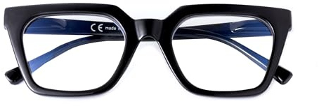 SKYWAY Übergroße Blaulichtfilter Brille Damen Herren, Stilvolle Retro Quadratische Computerbrille Blaulicht Brille Ohne Stärke Blendschutz