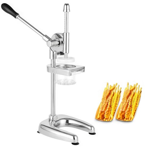 piudoiliy 30cm Super Long French Fries Maker, 12 Holes French Fry Cutter Machine, Stainless Steel Fried Potato Strips Squeezers