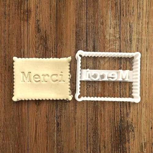 ELACE Emporte Pièce Merci - Moule Biscuit Emporte Piece Enfant pour Biscuits, Gâteaux- Idéal pour Cadeau, Enfants Dimension 7x5x1.5cm