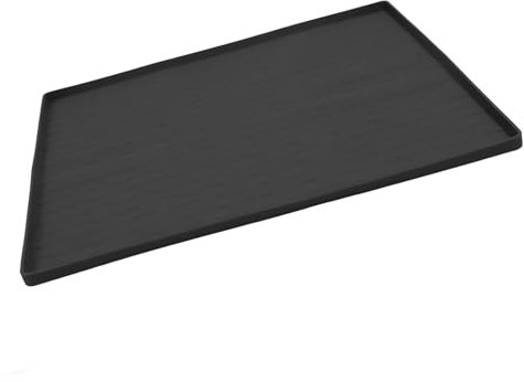 Renque-lave-glace Top Silicone Mat 2 PCS Protecteur, Couvercle de Sécheuse Non Glissante pour la Maison de Cuisine à Linge, Soutenir la Chaleur et la Poussière avec un Bord (BLACK)
