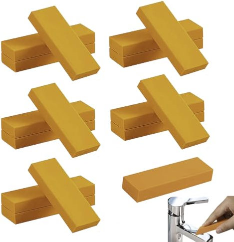 Kalk Rostradierer, 16 Stück Wiederverwendbare Edelstahl Kratzer Radiergummi, Edelstahl Kratzer Entferner Kit, Gummimaterial Fleck Saubers Radiergummi, Schmutzradierer Für Küche Töpfe Wasserkocher