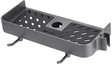 LABRIMP Mensola Portaoggetti Doccia per Barra Scorrevole Regolabile in Altezza, Porta Sapone in Plastica Resistente Antiruggine, Organizer Bagno senza Foratura per Accessori da Doccia