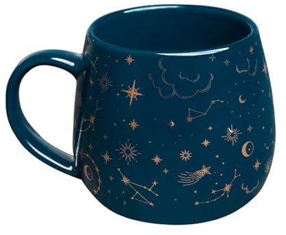 Grupo Erik – Tazza Premium Astral/Design mistico ispirato ai tarocchi, 320 ml, Ceramica di alta qualità, Tazza blu Ispirazione Ispirazione astrologica
