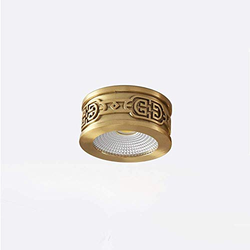 Spotlight,Mini Luxurious d All Bronze Surface Mounted Spotlight 3W/5W/7W/9W Indoor Decoration Lighting Free Opening Ceiling Panel Light Business Energy Saving Led Ceiling Light Outdoor/5