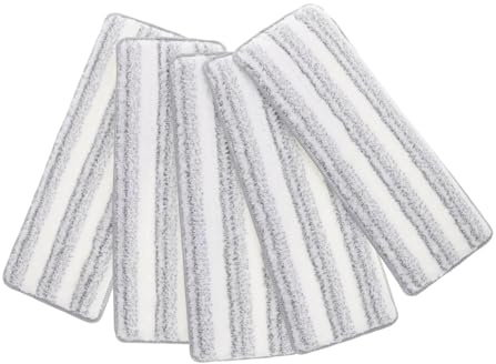 Yardenfun Lot De 5 Lingettes De Balai à Franges Auto-adhésives 33x12 Cm En Éponge Absorbante Rayures à Poils Durs Pour Nettoyage Sol Bois, Carrelage Et Marbre Usage Domestique