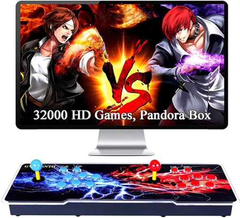 GWALSNTH 32000 en 1 Pandora Box Consola de juegos de arcade, videojuego Plug and Play, pantalla de 1280 x 720, juegos 3D, búsqueda/guardar/ocultar/pausar, 1-4 jugadores