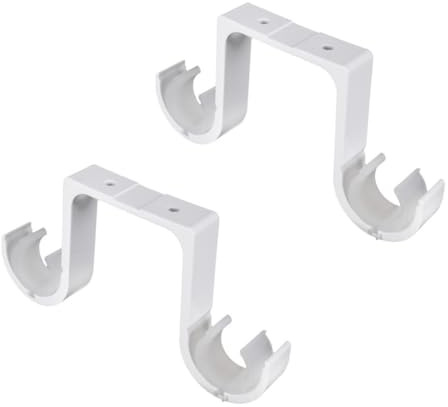 Gatuida Soporte Aluminio Cortina de White de Barra para Aleación Doble, Diseño Elaborado Fácil de Usar Capa y Cortinas en Cocina y Dormitorio
