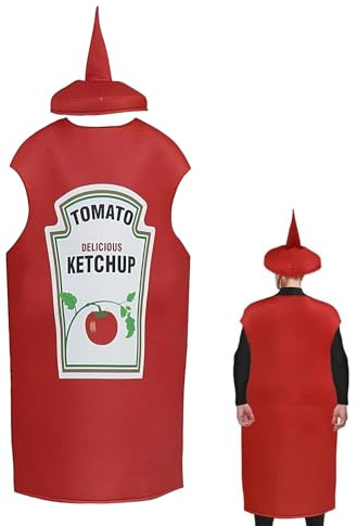 Disfraz De Mostaza, Disfraz De Halloween Para Parejas, Conjunto A Juego Para Fiesta De Condimentos, Disfraces Unisex Divertidos De Ketchup Para Festivales Disfraces Halloween Desfiles De Carnaval