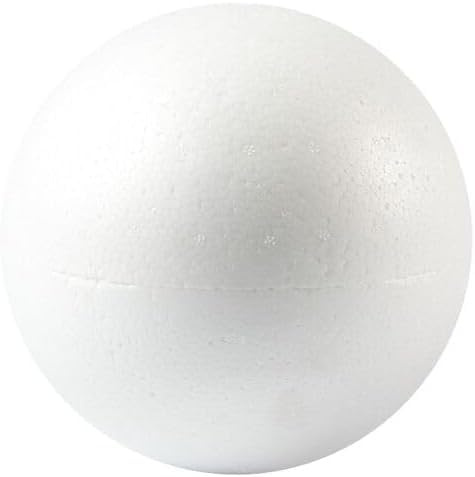 Floralcraft® Polystyrene Sphere, White Solid Foam Ball, 25 cm, for Floristry, Crafts, Model Making