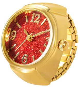 Vintage-Ringuhr – analoger Uhrenschmuck, neuartiger Modering mit präziser Anzeige, langlebiges, stilvolles Geschenk | Elegantes Abschluss-Geburtstagsgeschenk für den Jubiläums-Weihnachtsurlaub