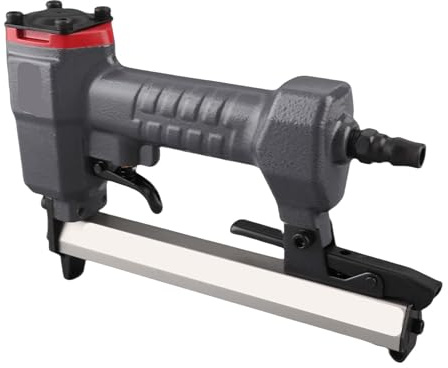 Akozon Clavadora Neumática de Aire en Forma de U con Llave - Grapadora de 100 Clavos para Proyectos de Carpintería, Pisos y Techos