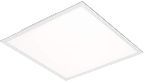 Briloner Leuchten - Lámpara de techo (LED, 59,5 x 59,5 cm, 38 W, cuadrada), color blanco