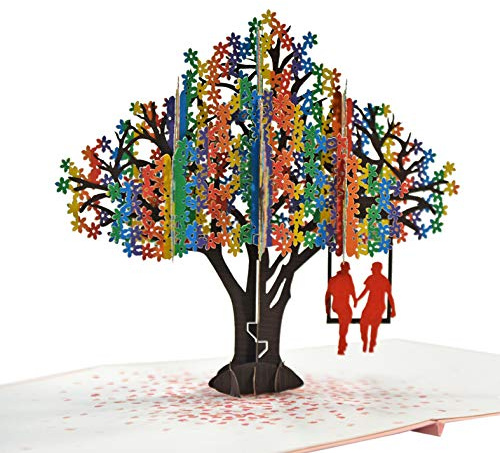 CUTPOPUP Pareja LGBT Les- 3D Tarjeta Aniversario, Tarjeta Aniversario Boda, Tarjeta Cumpleaños, Tarjeta Felicitacion Boda, Tarjeta Regalo, Regalos Originales Para Mujer (Les Couple) US8-LO105ES
