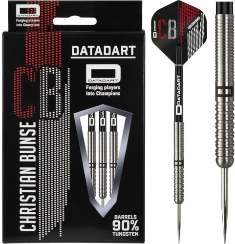 Datadart Steel Darts Christian Bunse Deutscher Spieler 90% Tungsten Steeltip Darts Steeldart (25 Gramm)