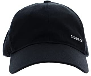 Calvin Klein Slim Metal Plaque Baseball Cap CK Black