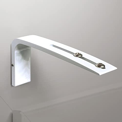 MADECOSTORE Design-Wandbefestigungswinkel mit 6-14 cm Ausladung für alle Arten von Jalousien – Weiß – B x H