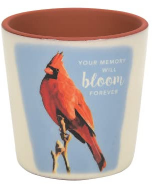 Enesco Izzy and Oliver Caring Cardinals Memory Will Bloom - Maceta pequeña, 3.5 pulgadas, multicolor