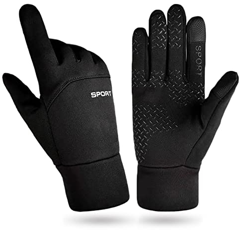 MOLENKY Winterhandschuhe, Wasserdicht Fahrrad Handschuhe, Unisex Touchscreen Handschuhe, Warme und rutschfest, für Laufen, Fahren, Radfahren, Wandern (L)