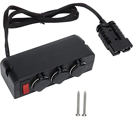 Répartiteur D'allume-cigare de Voiture Charge Rapide 50A 600V Adaptateur de Chargeur de Voiture Adaptateur D'allume-cigare pour Connecteur Anderson Adaptateur D'alimentation de Batterie à 3 étages Pou