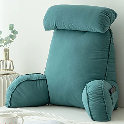 JULEMY Lesekissen,Rückenkissen mit Armlehnen,Multifunktionale ​Rückenstütze,Keil-Kissen,Nacken-Kissen,Deko-Kissen,Fernsehkissen für Bett und Couch,Lesen,Entspannen oder Komfortabel Arbeiten