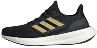 Adidas Damen Pureboost 23 Shoes, Core Black/Gold Metallic/Carbon, 38 EU