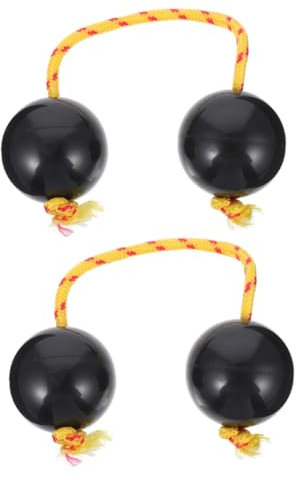 ibasenice 4 Stück Marakas Handschlaginstrument Schlaginstrument Spielzeug Musikalische Maracas Aslatuas Rhythmischer Ball Percussion-Musikinstrument Maracas-hämmer Puzzle Hammer Rotieren