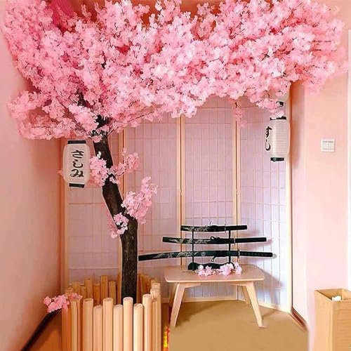 ZXSYYDS Künstlicher Kirschblütenbaum, große Simulationspflanzen, gefälschter Sakura-Blumenbaum, handgefertigte gefälschte Sakura-Seidenblumendekoration, Wunschbaum,2 * 1.8m