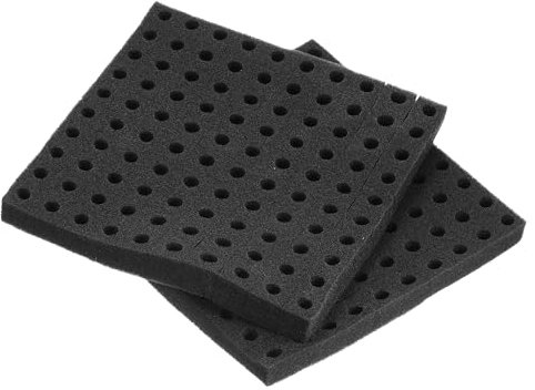 M METERXITY 2 Pack Hydroponic Sponges - Growth Medium Square Sponge Apply to Home Vegetable Flower Cultivation, (9.84 Inch, Black)